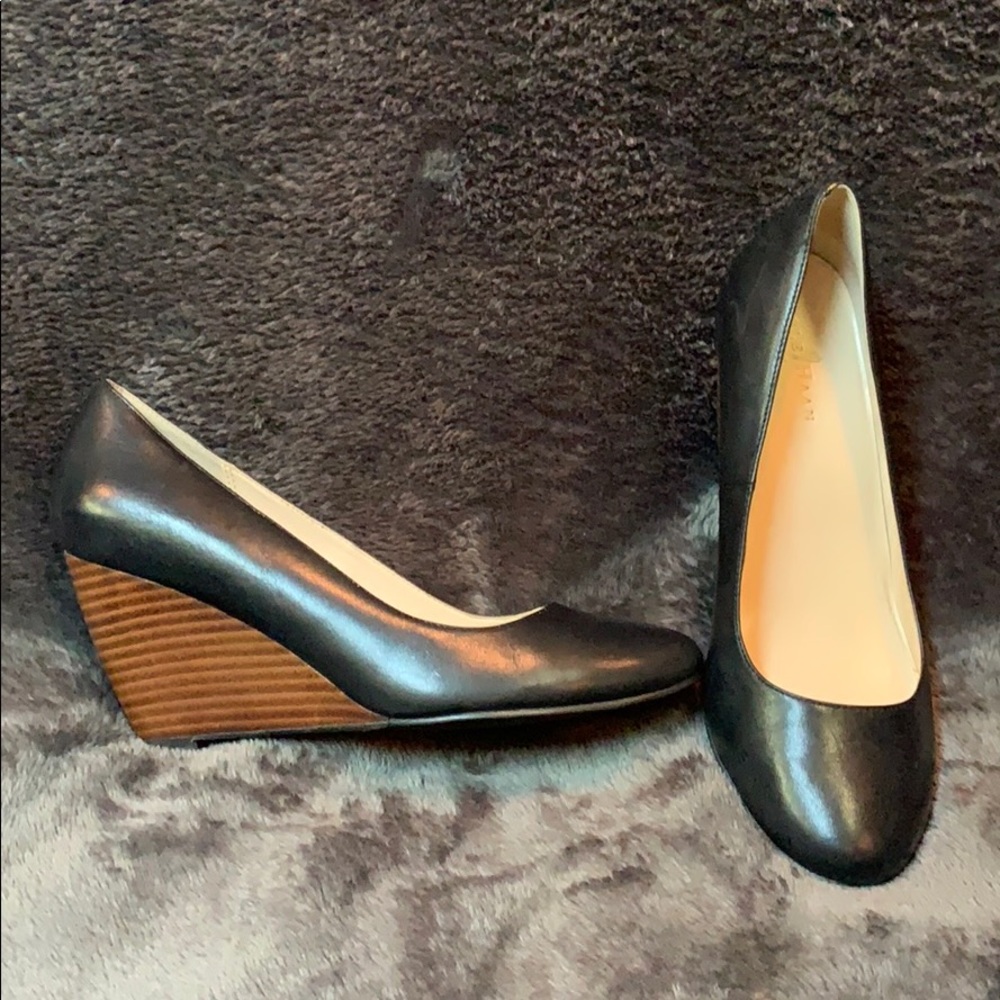 Cole Haan black leather wedges - size 5 1/2
